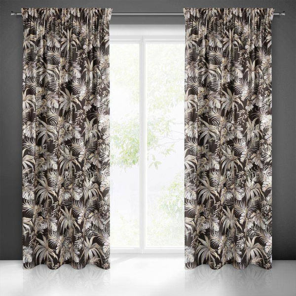 Zavjesa gotova  rodos trakasta 140x270 cm crna
