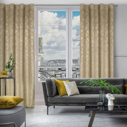 Zavjesa od baršuna sa osjenčanim srebrnim i zlatnim uzorkom u boho stilu 140x250 Areta