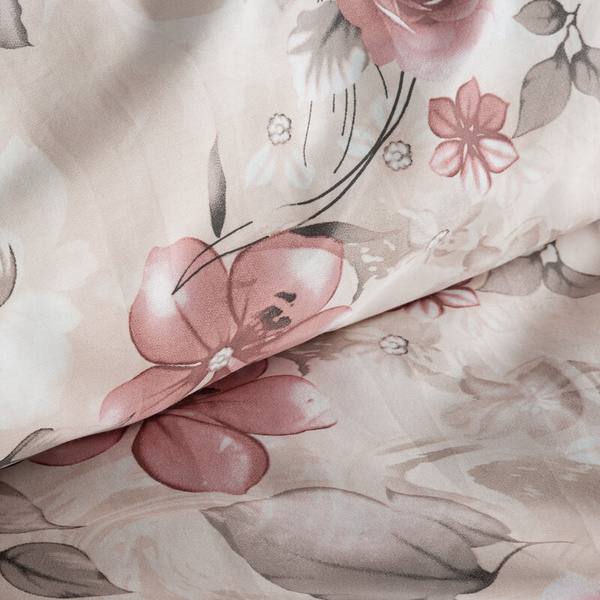 Posteljina 140x200 cm od pamučnog satena s cvjetnim uzorkom SPRING