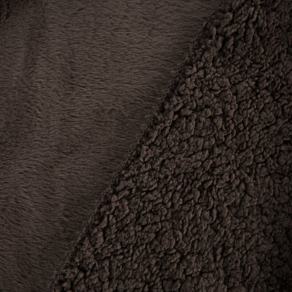 Zimska deka 220x240 cm, dvostrani prekrivač od ugodnog krzna i tkanine s uzorkom janjeće kože, NINA Premium