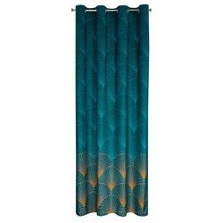 Zavjesa od mekanog baršuna s motivom lotosovog lista 140x250 na ušicama, Limited Collection Lotos 2