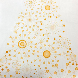 Elegantna božićna posteljina sa zlatnim motivom božićnog drvca 220x200 od pamučnog satena Spark