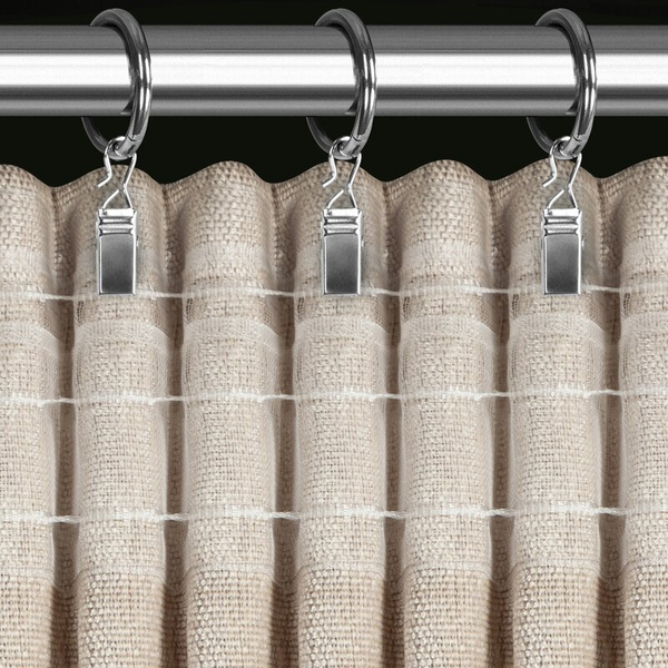 Bež zavjesa od šenil tkanine 140x270 cm traka - MEGI