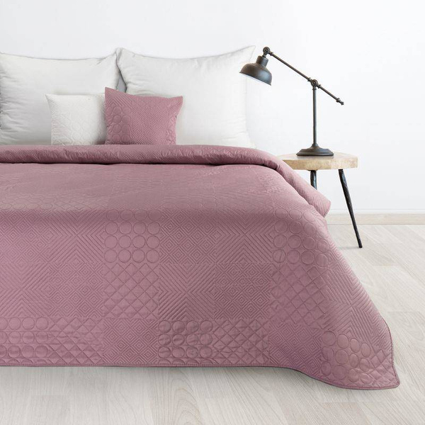 Prekrivač ružičasta 170x210 prošiven u patchwork uzorku BONI 5