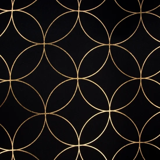Blackout zavjesa za zamračivanje s geometrijskim zlatnim tiskom 135x250 Adonis
