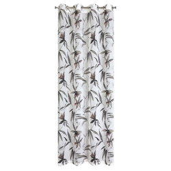 Zavjesa od etamina s printom egzotičnog lišća, polprozirna 140x250 Aida