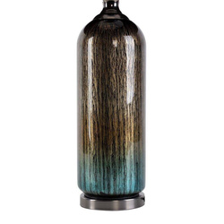 Stolna lampa na szklanej crno mint ombre baza s crnim abažurom 36X65 Amira