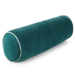 Ukrasni jastuk, valjak 15x45 od baršuna s kontrastnim rubom Gaja