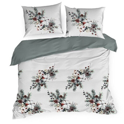 Božićna posteljina s printom grana božićnog drvca 140x200 mikrovlakno Snow