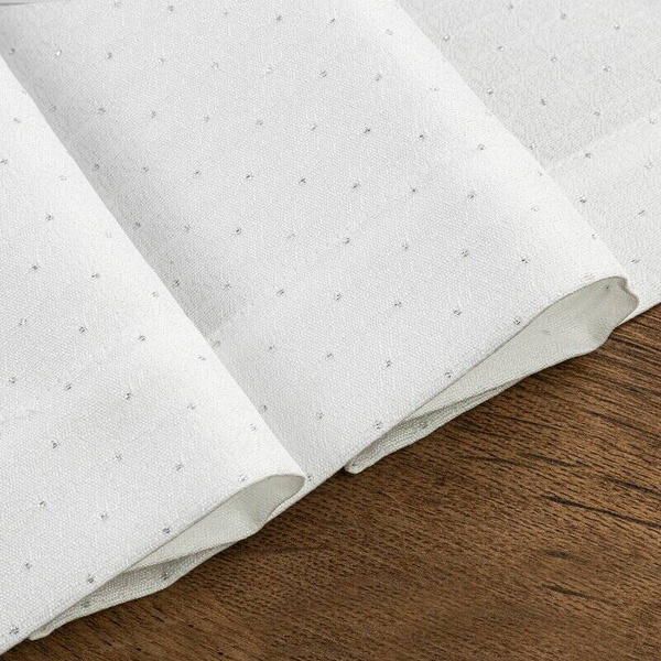 Nadstolnjak 40x180 ukrašen srebrnim sjajnim koncem i elegantnom trakom Ellen