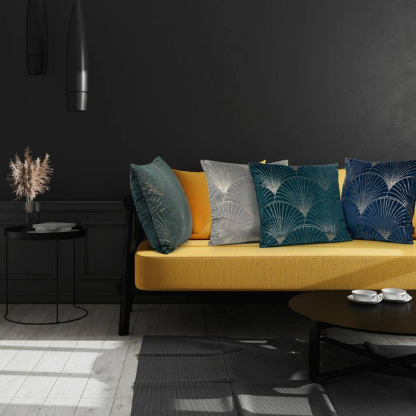 Baršunasta jastučnica sa zlatnim tiskom 45x45 Blink 21