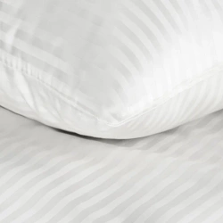 Premium bijela prugasta posteljina za apartmane od pamučnog satena 160x200