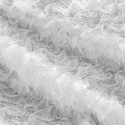 EVA MINGE gotova zavjesa 135x250 izrađena od šifona ukrašena moher koncem i suptilnim volanima TIFFANY