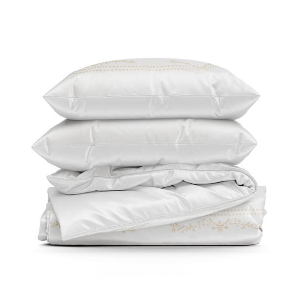 Ekskluzivna posteljina od egipatskog pamučnog makosatena ukrašena suptilnim vezom 160x200 cm, kolekcija REINA