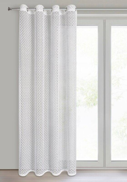 Gotova mrežasta zavjesa 140x250 ukrašena šenil koncem Clara