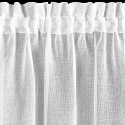 Bijela kuhinjska zavjesa od gaze ukrašena božićnim zvijezdama, tunel 150x90 cm - XMAS