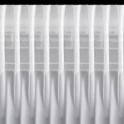 Bijela mrežasta zavjesa ukrašena 3D aplikacijom ruže, 350x270 cm - traka ROSES3 - Eva Minge