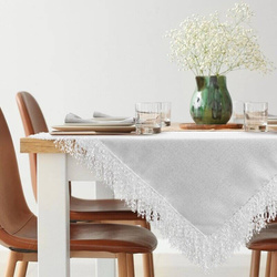 Stolnjak 85x85 ukrašen trakom s resama Tina