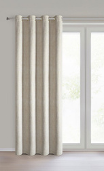 Krem zavjesa od šenil tkanine sa sjajnim koncem 140x250 cm sa zlatnim ušicama - BITSY