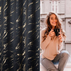 Gotova zavjesa 140x270 od baršuna ukrašena sjajnim mramorom Molly