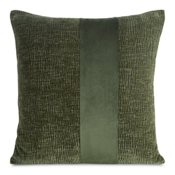 Jastučnica od šenila 45x45 cm ukrašena baršunastom prugom CARLA 05