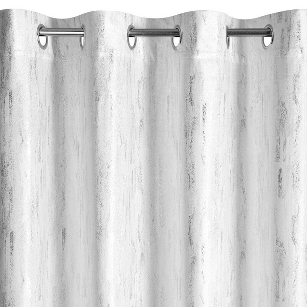 Baršunasta baršunasta zavjesa ukrašena istrošenim printom, 140x250 cm, rupice - ARNITA