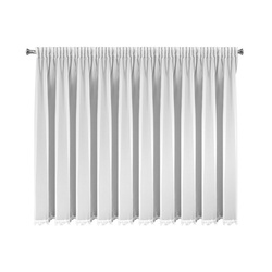 Bijela šifonska zavjesa ukrašena izvezenom aplikacijom, traka 400x140 cm, LILI