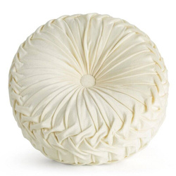 Okrugli ukrasni jastuk od BARŠUNA, stilski izgužvan, s punjenjem