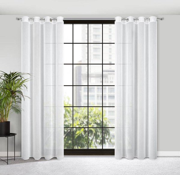 Zavjesa od glatke tkanine prirodnog izgleda 140x260 Kalia