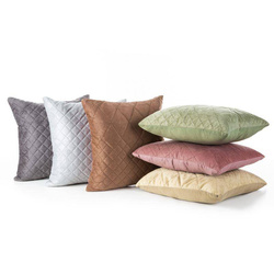 Jastučnica bež baršun vruća preša prošivena u geometrijskom uzorku LUIZ 3