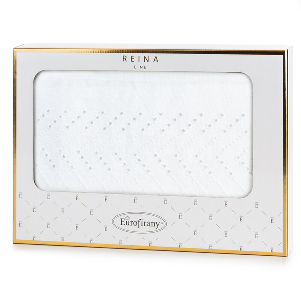 Stolnjak 160x300 sa suptilnim ukrasnim vezom, svijetlo krem ​​boje Ines