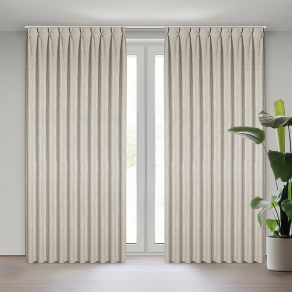 Zavjesa s lanenim tkanjem s melange efektom, 125x270 cm FLEX 1:1,5 - Jula