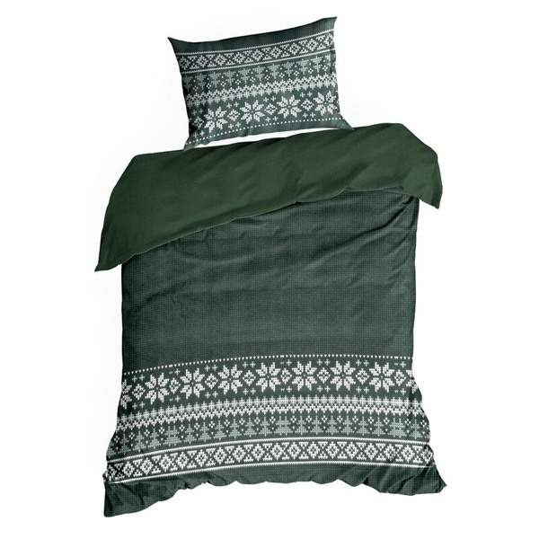 Set božićne posteljine 160x200 od mikrovlakana, ukrašen božićnim printom