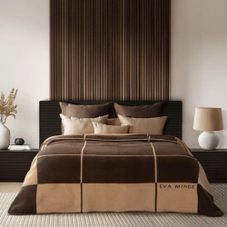 Pamučno-akrilna topla deka 220x240 cm s geometrijskim printom ELEGANTE Eva Minge