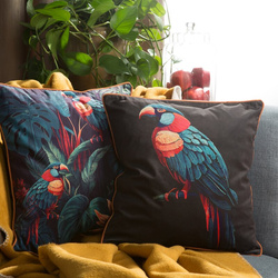 PREMIUM dvostrana jastučnica 45x45 od mekog baršuna s cvjetnim motivom i rubnim detaljima VELVET