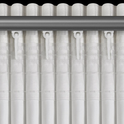 Srebrna zavjesa od sjajnog baršuna 140x270 cm traka - CAMERON