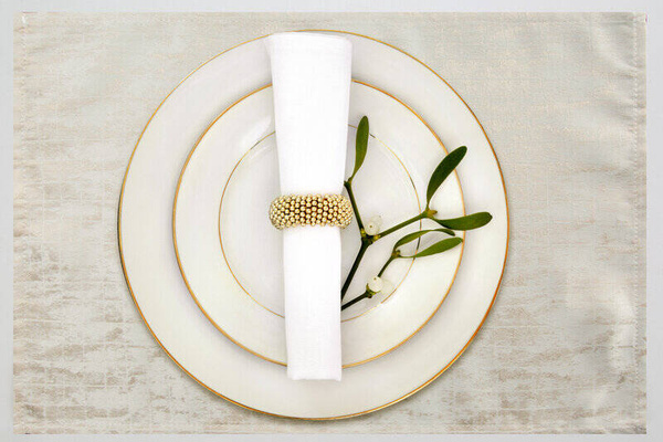 Set od 4 žakard podloške s nježnim izlizanim uzorkom , 30x40 Alina