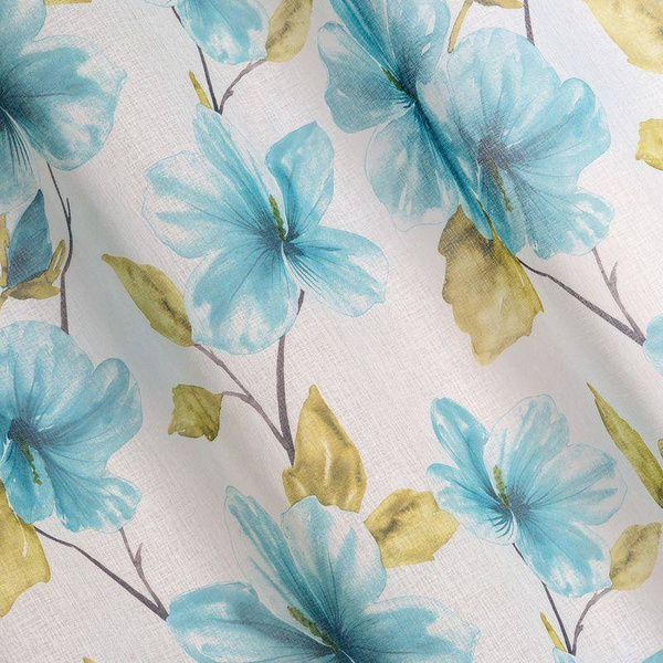 Zavjesa od svijetlog etamina sa printom cvijeća, poluprozirna 140x250 Sofia