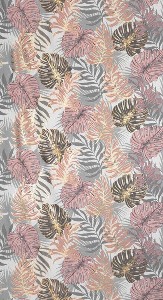 Zavjesa s printom lišća monstere 140x250