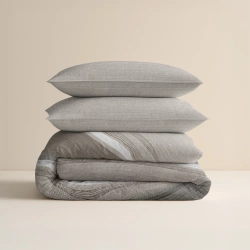 Posteljina od flanela 240x220 siva, mekana na dodir Stone Stripe