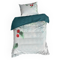 Set božićne posteljine 140x200 od mikrovlakana, ukrašen božićnim printom
