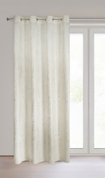 Baršunasta zavjesa 140x250 ukrašena zlatnim uzorkom i zlatnim ušicama - DARA