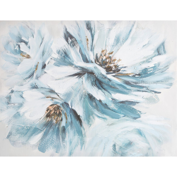 Flowers slika ručno oslikanog cvijeća na platnu sa zlatnim detaljima Slika 367 80x60