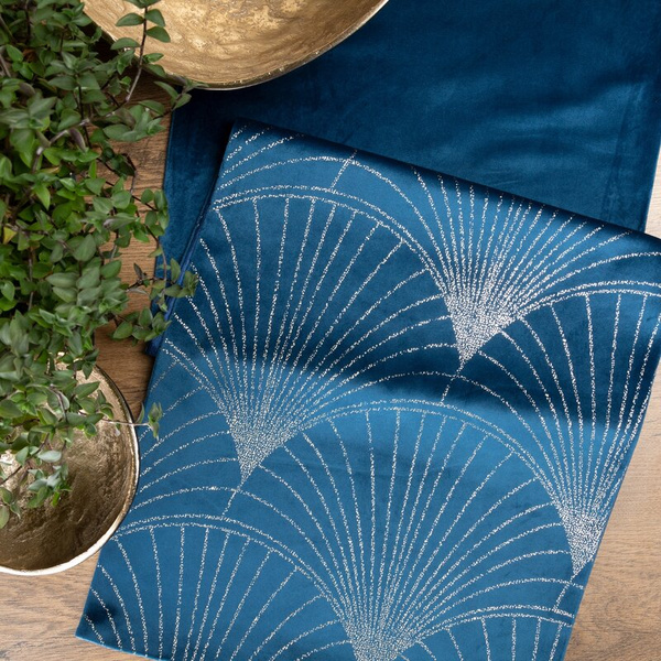 Baršunasti nadstolnjak 35x140 s velikim art deco lepezastim uzorkom Blink 14