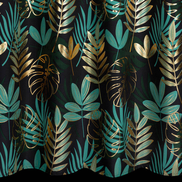 Zavjesa 140x250 s motivom egzotičnog lišća i sjajnim printom Malta