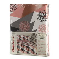 Set božićne posteljine 140x200 od mikrovlakana, ukrašen božićnim printom