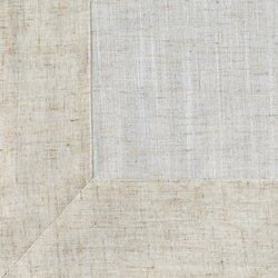 Trkač za stol prirodni stolnjak s bež ukrasnim volanom s porubom 40x140 s dodatkom lana Natura 10