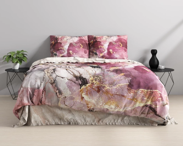 Posteljina od pamučnog satena 240x220 Sleeptime Breccia