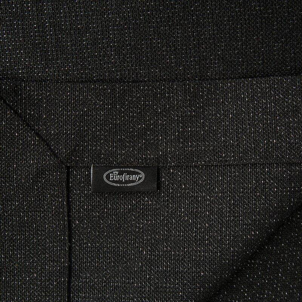 Crni stolnjak sa ukrasnim rubom i srebrnim koncem 145x300 Stella 1