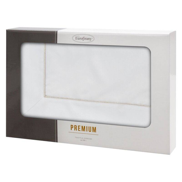 Klasični bijeli stolnjak s nježnim zlatnim obrubom 145x280 Madele 